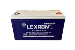 Акумулятор LXR12-105  Акумуляторна батарея LEXRON LXR12-105 12V 105AH DEEP CYCLE (330 x 171 x219) 30 kg Гель, 12 років, 1000 циклів