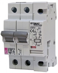 Автоматический выключатель с Д.У. ETIMAT 11_RC 2p C 6A