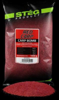 Прикормка Carp Bomb Червоний Карп(Red Carp) 1кг. Steg Product