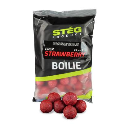 Бойли Полуниця Steg Product  прикормочні 24 мм  1кг (пилящі)