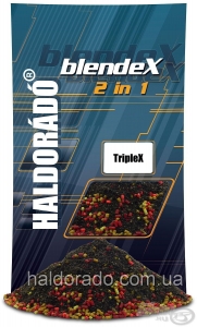 Прикормка з пеллетом TripleX (Великий карп, кальмар и ковбаса) 0,8 кг BlendeX 2 in 1