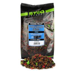 Пеллет Steg Pva Spod Mix Риба(Fish) 3-5-8мм. 800г.