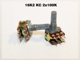 резистор переменный сдвоенный 16K2 KC 2x100K