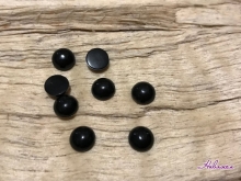 Полубусины клеевые черные 0.8 см (50 штук)