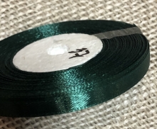 Лента №Л37 атласная 0.5см темно-зеленая (упаковка)