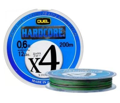 Шнур Duel Hardcore X4 200m 5Color Yellow Marking 5.4kg 0.132mm #0.6