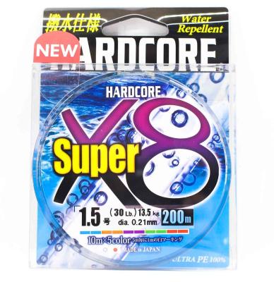 Шнур Duel Hardcore Super X8 200m 0.19mm 12.0kg col.5Color #1.2