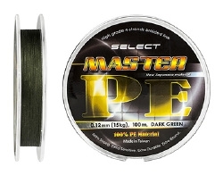 Шнур Select Master PE 100m 0.10мм 13кг темн.-зел.