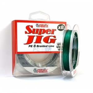 Плетеный шнур Fanatik Super Jig PE X8 100 m (#2.0) 0.23 mm 16.3 kg GREEN