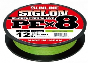 Шнур Sunline Siglon PEx8 150м #0.4 0.108 мм 6Lb 2.9 кг (салатовый)