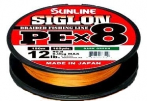Шнур Sunline Siglon PEx8 150м #0.4 0.108 мм 6Lb 2.9 кг (оранжевый)