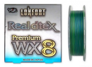 Шнур YGK Lonfort Real DTex X8 90m #0.5/14lb голубой/зеленый/белый