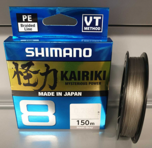 Шнур SHIMANO KAIRIKI 8 PE col.Steel Gray 150m 0.10mm 6,5kg