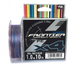 Шнур YGK Frontier Assorted X4 100m #1.0/10Lb Multicolor