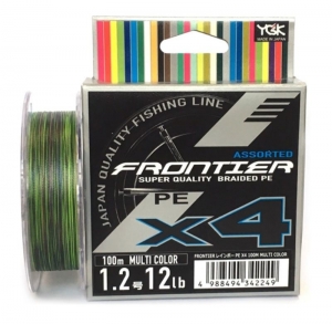 Шнур YGK Frontier Assorted X4 100m #1.2/12Lb Multicolor