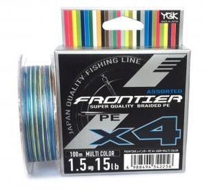 Шнур YGK Frontier Assorted X4 100m #1.5/15Lb Multicolor