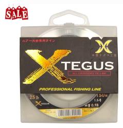 Шнур X-Tegus X4 150m #1.5 25lb (0.205мм/11.3кг) yellow SALE