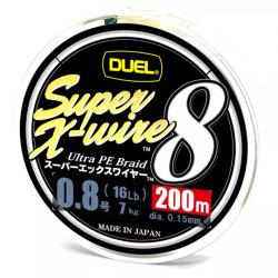 Шнур Duel Super X-Wire 8 200m 5Color Yellow Marking 5.8kg 0.13mm #0.6