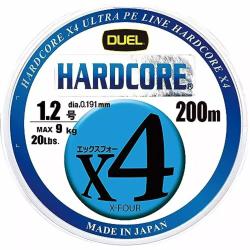 Шнур Duel Hardcore X4 200m 5Color Yellow Marking 9kg 0.191mm #1.2