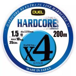 Шнур Duel Hardcore X4 200m 5Color Yellow Marking 10kg 0.209mm #1.5