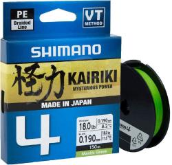 Шнур Shimano Kairiki 4 PE (Mantis Green) 150m 0.06mm 4.4kg