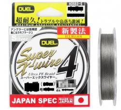 Шнур Duel Super X-Wire X4 150m 0.17mm 8.0kg Silver #1.0