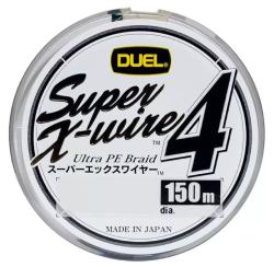 Шнур Duel Super X-Wire X4 150m 0.15mm 6.4kg col.Silver #0.8