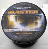 Шнур Select Master PE 1000m 0.10мм 13кг салат.