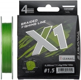 Шнур Favorite X1 PE 4x 150m col.(l.green) #1.5/0.205mm 25lb/11.4kg