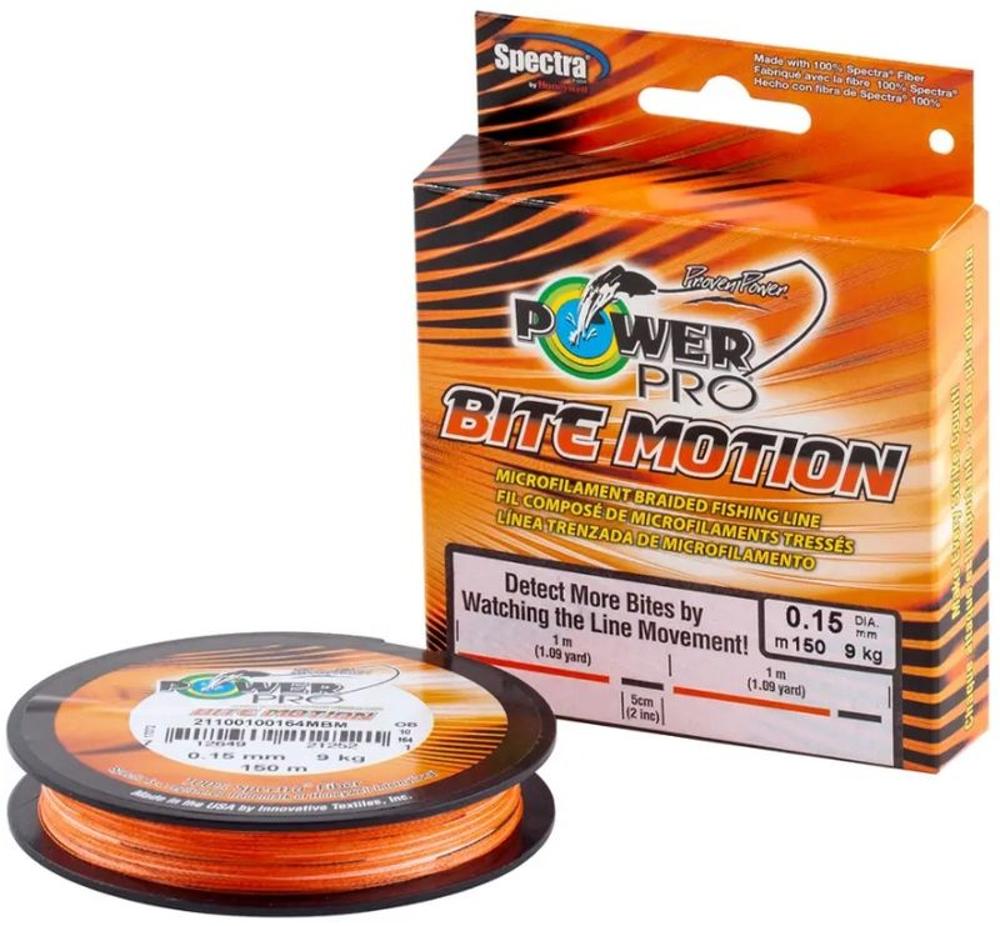 Купить Шнур Power Pro Bite Motion (Orange Black) 150m 0.10mm 11lb/5.0kg по  низкой цене