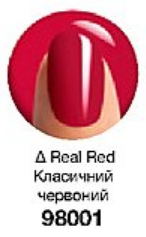 Лак для нігтів «Експерт кольору»Real Red/ Класичний червоний – класичний насичений червоний, глянцевий, без перламутру 98001