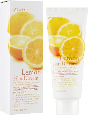 Крем для рук увлажняющий с экстрактом лимона 3W Clinic Lemon Hand Cream, 100ml