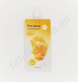 Ночная маска с экстрактом меда Missha Pure Source Pocket Pack Honey, 10 ml.